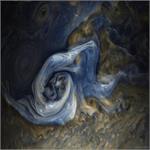 عکس خارق‌العاده ناسا از طوفان مارپیچی در مشتری