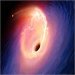 ستاره ای که با سرعت زیاد به دور سیاه چاله می چرخد